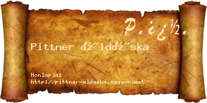 Pittner Áldáska névjegykártya
